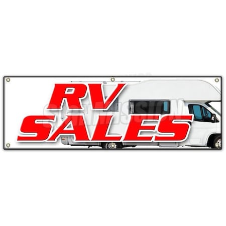 Signmission RV SALES BANNER SIGN new used reconditioned motorhome financing sale B-72 Rv Sales